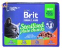 BRIT Premium Cat Sterilised Plate - mokra karma dla kota - 12x100 g