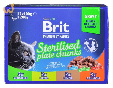 BRIT Premium Cat Sterilised Plate - mokra karma dla kota - 12x100 g BRIT Premium Cat Sterilised Plate - mokra karma dla kota - 12x100 g
