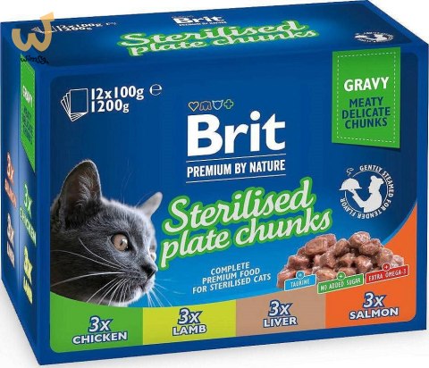 BRIT Premium Cat Sterilised Plate - mokra karma dla kota - 12x100 g BRIT Premium Cat Sterilised Plate - mokra karma dla kota - 12x100 g