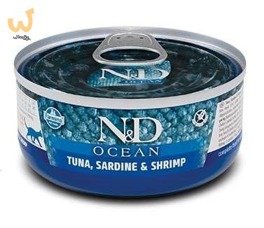 FARMINA N&D Cat Ocean Tuna, Sardine&Shrimps - mokra karma dla kota - 70 g FARMINA N&D Cat Ocean Tuna, Sardine&Shrimps - mokra karma dla kota - 70 g