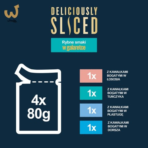 FELIX Deliciously Sliced Rybne Smaki - mokra karma dla kota - 4x 80 g FELIX Deliciously Sliced Rybne Smaki - mokra karma dla kota - 4x 80 g