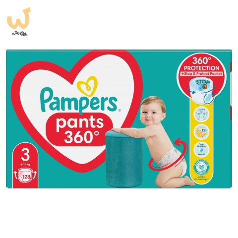 PAMPERS Pieluchomajtki MB Rozm 3, 6-11kg, 128szt PAMPERS Pieluchomajtki MB Rozm 3, 6-11kg, 128szt