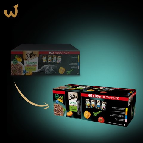 SHEBA Nature's Collection Mix - mokra karma dla kota - 40x85 g SHEBA Nature's Collection Mix - mokra karma dla kota - 40x85 g