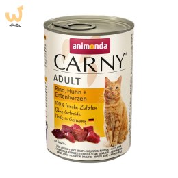 ANIMONDA Carny Adult wołowina, kurczak i kacze serca - mokra karma dla kota - 400 g
