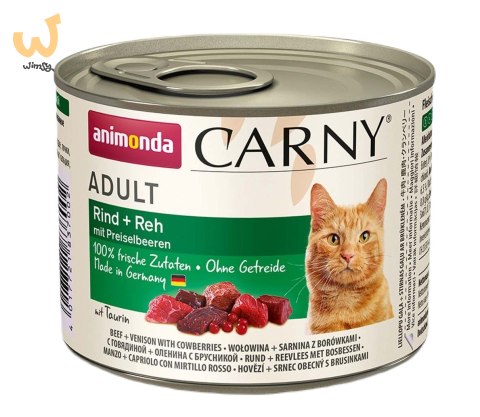 ANIMONDA Carny Adult wołowina, sarnina z borówkami - mokra karma dla kota - 200 g ANIMONDA Carny Adult wołowina, sarnina z borówkami - mokra karma dla kota - 200 g