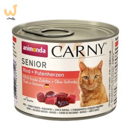 ANIMONDA Carny Senior wołowina i serca indyka - mokra karma dla kota - 200g