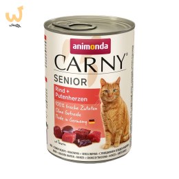 ANIMONDA Carny Senior wołowina i serca indyka - mokra karma dla kota - 400g