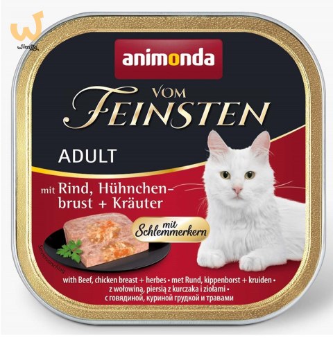 ANIMONDA Vom Feinsten Classic Cat wołowina, pierś z kurczaka i zioła - mokra karma dla kota - 100 g ANIMONDA Vom Feinsten Classic Cat wołowina, pierś z kurczaka i zioła - mokra karma dla kota - 100 g