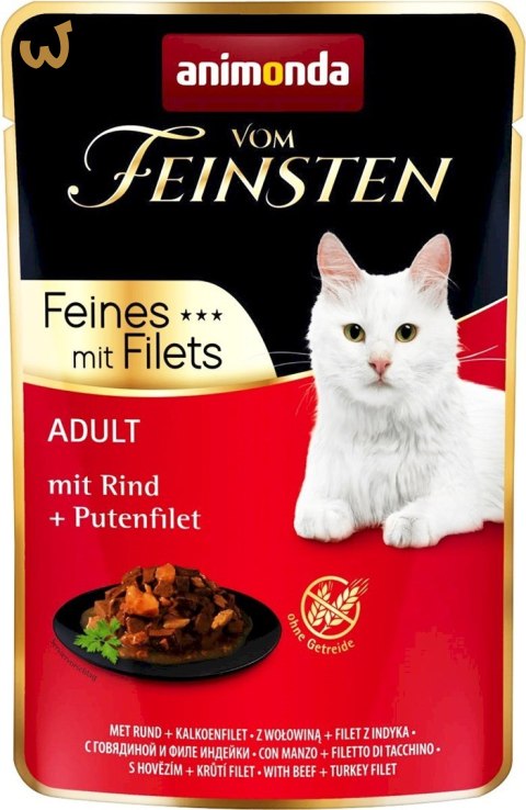 ANIMONDA vom Feinsten Wołowina, filet z indyka - mokra karma dla kota - 85 g ANIMONDA vom Feinsten Wołowina, filet z indyka - mokra karma dla kota - 85 g