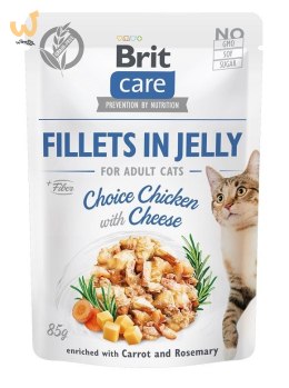 BRIT Care Fillets in Jelly filety z kurczakiem i serem w galaretce - mokra karma dla kota - 85 g