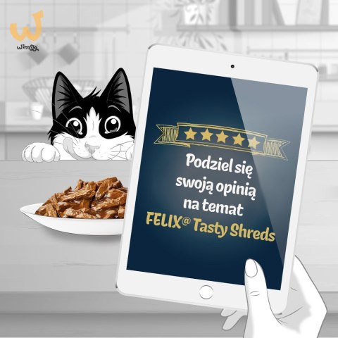 FELIX Tasty Shreds z kaczką i indykiem - mokra karma dla kota - 4x 80g FELIX Tasty Shreds z kaczką i indykiem - mokra karma dla kota - 4x 80g