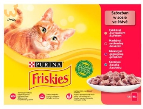 Friskies Mix mięsny - mokra karma dla kota - 12 x 85 g Friskies Mix mięsny - mokra karma dla kota - 12 x 85 g