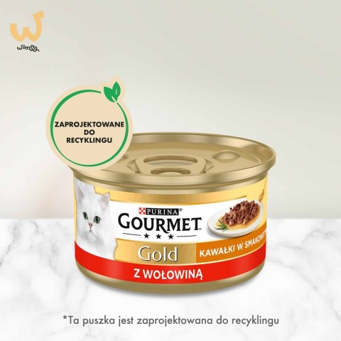 Gourmet Gold Sauce Delight z wołowiną - mokra karma dla kota - puszka - 85 g Gourmet Gold Sauce Delight z wołowiną - mokra karma dla kota - puszka - 85 g