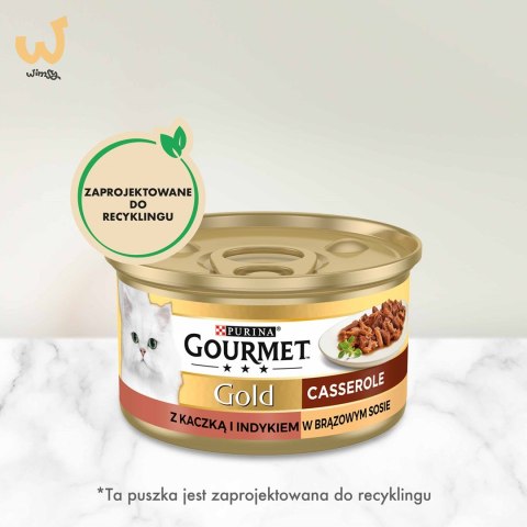 Gourmet Gold mokra karma dla kota z kaczką i indykiem 85g Gourmet Gold mokra karma dla kota z kaczką i indykiem 85g