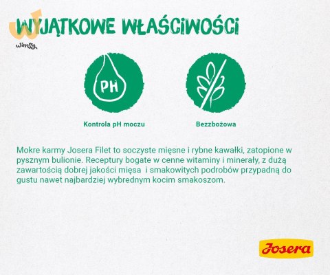 Josera Filet kurczak z kaczką - saszetka 85g Josera Filet kurczak z kaczką - saszetka 85g