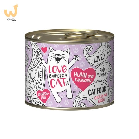 Love is where a cat is® z kurczakiem i królikiem 200g Love is where a cat is® z kurczakiem i królikiem 200g