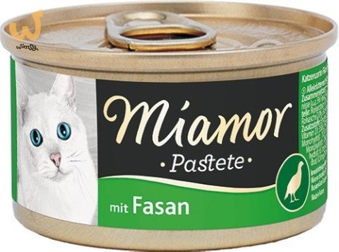 MIAMOR Pasztet mięsny dla kota bażant 85g MIAMOR Pasztet mięsny dla kota bażant 85g