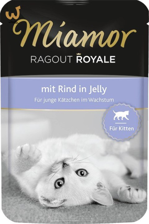 MIAMOR Ragout Royale Kitten smak: wołowina - saszetka 100g MIAMOR Ragout Royale Kitten smak: wołowina - saszetka 100g