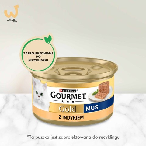 PURINA Gourmet Gold Mus z indykiem - mokra karma dla kota - 85 g PURINA Gourmet Gold Mus z indykiem - mokra karma dla kota - 85 g