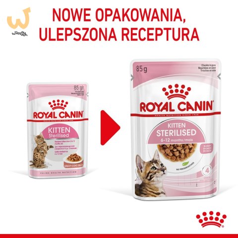 ROYAL CANIN FHN Kitten Sterilised w sosie - mokra karma dla kociąt - 12x85 g ROYAL CANIN FHN Kitten Sterilised w sosie - mokra karma dla kociąt - 12x85 g