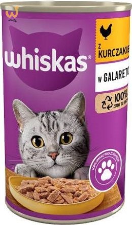 WHISKAS Adult puszka kurczak galaretka 400g