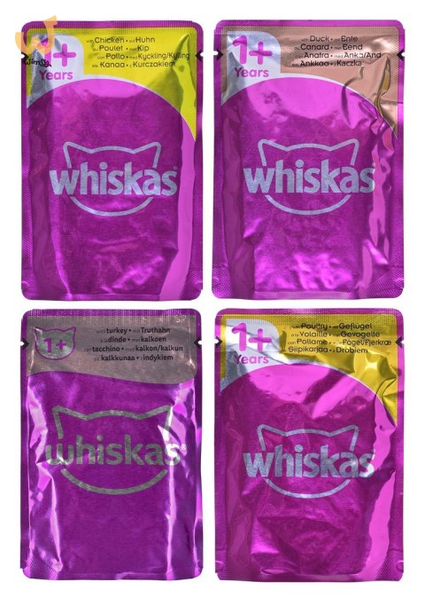 WHISKAS Drobiowa uczta w galaretce - mokra karma dla kota - 80x85 g WHISKAS Drobiowa uczta w galaretce - mokra karma dla kota - 80x85 g