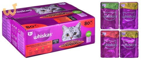 WHISKAS Klasyczne posiłki w sosie - mokra karma dla kota - 80x85 g WHISKAS Klasyczne posiłki w sosie - mokra karma dla kota - 80x85 g