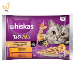 WHISKAS Tasty Mix Kremowe Wariacje w sosie - mokra karma dla kota - 4 x 85g