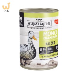 Wiejska Zagroda - Monobiałkowa Kaczka - dorosły- Mokra karma dla kota - 400g
