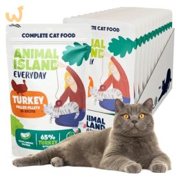 ANIMAL ISLAND Indyk w filecie - Karma mokra dla kotów - 12x85g