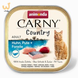 ANIMONDA Carny Country kurczak,indyk,pstrąg karma mokra dla kotów 100g