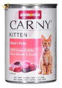 ANIMONDA Carny Kitten Wołowina Indyk - mokra karma dla kota - 400g