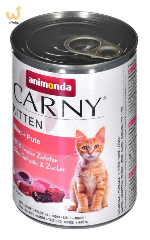 ANIMONDA Carny Kitten Wołowina Indyk - mokra karma dla kota - 400g ANIMONDA Carny Kitten Wołowina Indyk - mokra karma dla kota - 400g