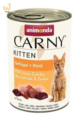 ANIMONDA Carny Kitten Wołowina z drobiem - mokra karma dla kociąt - 400g