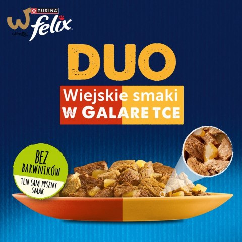 FELIX Fantastic Duo Mięso - mokra karma dla kota - 4x85g FELIX Fantastic Duo Mięso - mokra karma dla kota - 4x85g