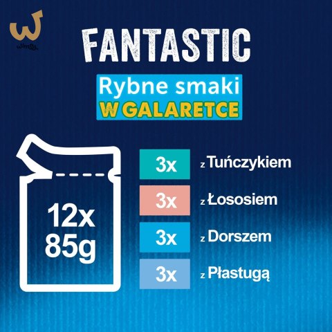 FELIX Fantastic Ryba - mokra karma dla kota - 12x85g FELIX Fantastic Ryba - mokra karma dla kota - 12x85g