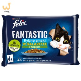 FELIX Fantastic Ryba z warzywami - mokra karma dla kota - 4x85g