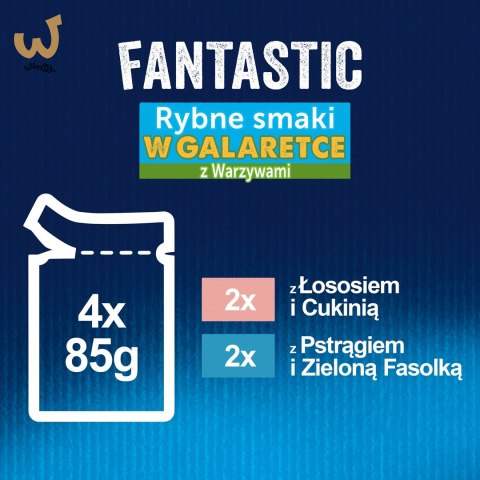 FELIX Fantastic Ryba z warzywami - mokra karma dla kota - 4x85g FELIX Fantastic Ryba z warzywami - mokra karma dla kota - 4x85g