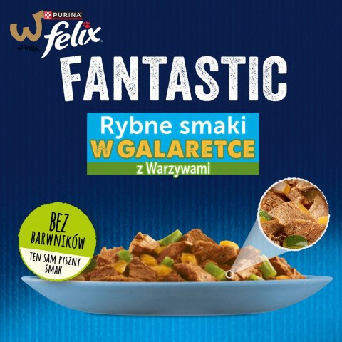 FELIX Fantastic Ryba z warzywami - mokra karma dla kota - 4x85g FELIX Fantastic Ryba z warzywami - mokra karma dla kota - 4x85g