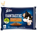 FELIX Fantastic królik, Jagnięcina - mokra karma dla kota - 4x85g