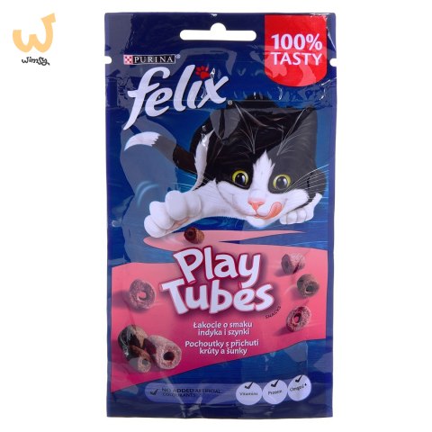 FELIX Play Tubes Indyk, Szynka - przysmak dla kota - 50 g FELIX Play Tubes Indyk, Szynka - przysmak dla kota - 50 g