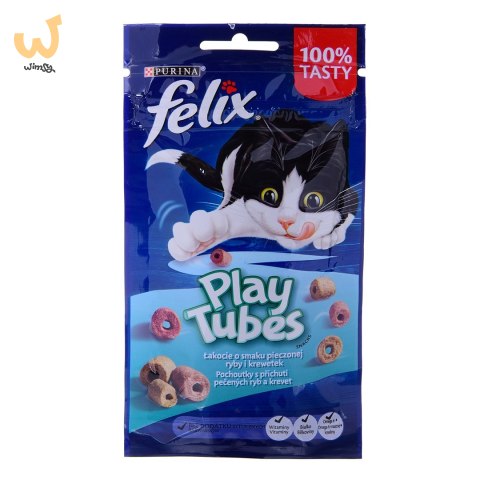 FELIX Play Tubes Ryba, Krewetki - przysmak dla kota - 50 g FELIX Play Tubes Ryba, Krewetki - przysmak dla kota - 50 g
