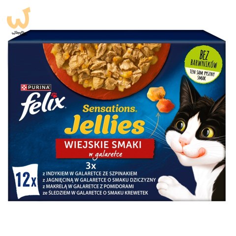 FELIX Sensations indyk, makrela, jagnięcina - mokra karma dla kota - 12x 85g FELIX Sensations indyk, makrela, jagnięcina - mokra karma dla kota - 12x 85g