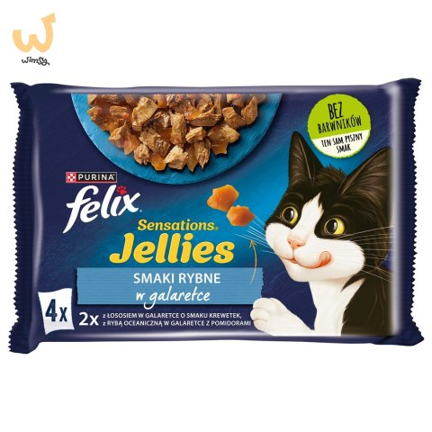 FELIX Sensations smaki rybne - mokra karma dla kota - 4x 85g FELIX Sensations smaki rybne - mokra karma dla kota - 4x 85g