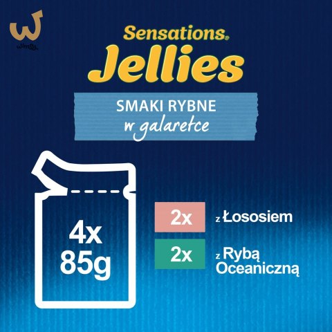 FELIX Sensations smaki rybne - mokra karma dla kota - 4x 85g FELIX Sensations smaki rybne - mokra karma dla kota - 4x 85g