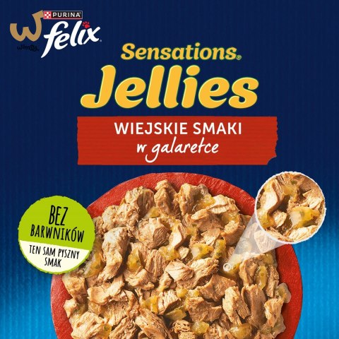 FELIX Sensations wołowina, kurczak - mokra karma dla kota - 4x 85g FELIX Sensations wołowina, kurczak - mokra karma dla kota - 4x 85g
