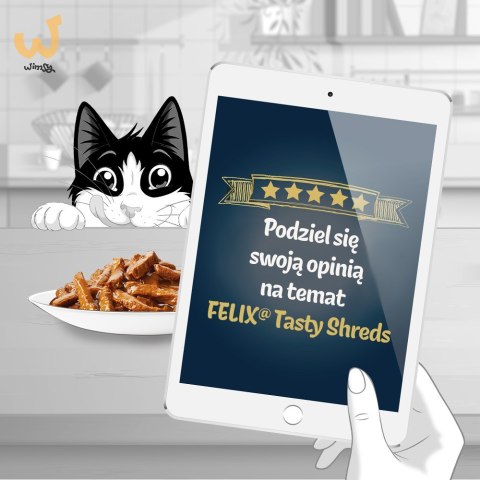 FELIX Tasty Shreds z łososiem i tuńczykiem - mokra karma dla kota - 4x 80g FELIX Tasty Shreds z łososiem i tuńczykiem - mokra karma dla kota - 4x 80g