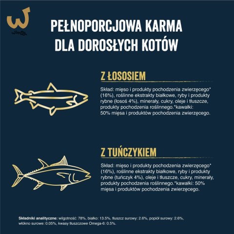 FELIX Tasty Shreds z łososiem i tuńczykiem - mokra karma dla kota - 4x 80g FELIX Tasty Shreds z łososiem i tuńczykiem - mokra karma dla kota - 4x 80g