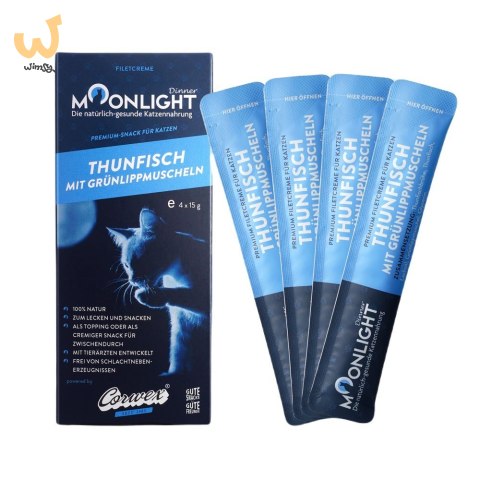 Moonlight Dinner Krem - Tuńczyk,omułek 60g,15gx4 Moonlight Dinner Krem - Tuńczyk,omułek 60g,15gx4