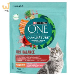 PURINA Dual Nature Uri-Balance Żurawina Sterilized Łosoś - sucha karma dla kota - 750 g